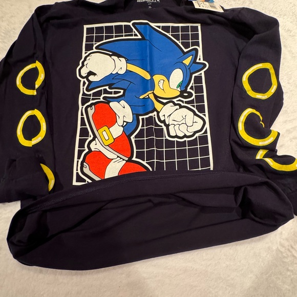 Sonic the Hedgehog Youth Size XL Navy Long Sleeve Shirt New With Tags - Picture 3 of 11